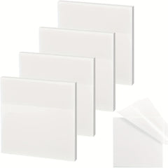 200pcs Transparent Sticky Notes 7.62x7.62cm Waterproof Self Adhesive