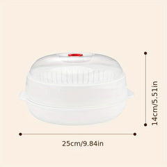 Microwave Steamer With Lid Vegetable Drain Steamer
