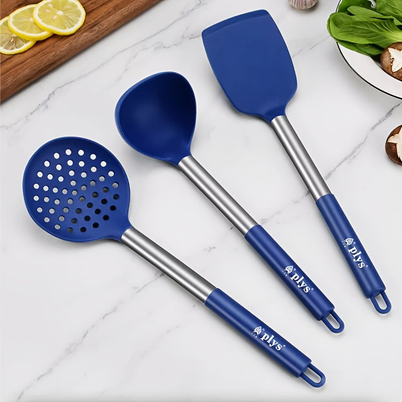 3pc Silicone Kitchen Utensils Set Non-stick Cooking Tools