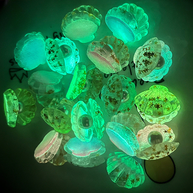 Luminous Shell Mini Fairy Tale Garden Furniture Dollhouse Ornaments