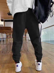 Basketball Pattern Joggers Men's Casual Loose Fit Sweatpants