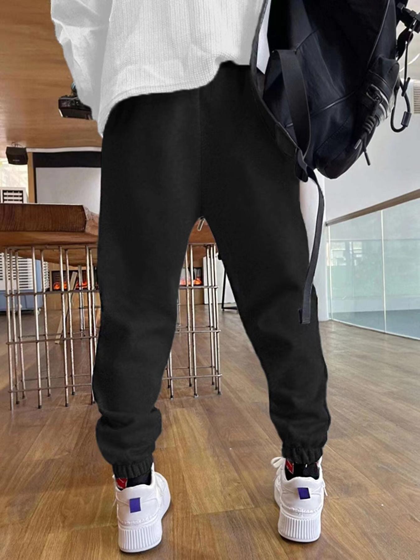 Men's V Print Joggers Stretch Waist Sweatpants