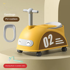 Car Shaped Kids Toilet Seat With Wheels Non slip Base Potty Training Seat