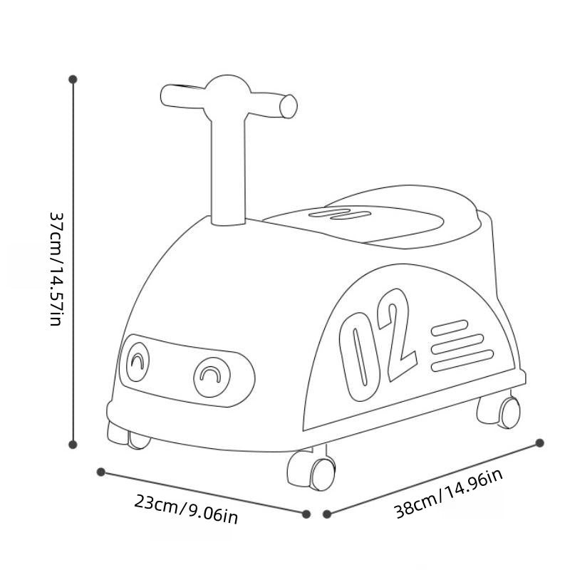 Car Shaped Kids Toilet Seat With Wheels Non slip Base Potty Training Seat