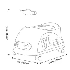 Car Shaped Kids Toilet Seat With Wheels Non slip Base Potty Training Seat
