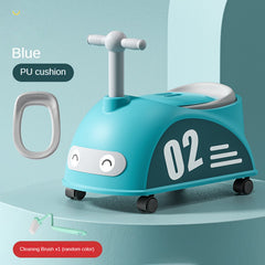 Car Shaped Kids Toilet Seat With Wheels Non slip Base Potty Training Seat