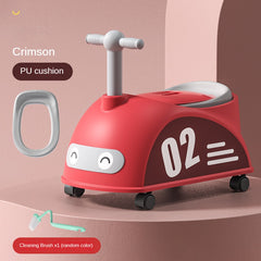 Car Shaped Kids Toilet Seat With Wheels Non slip Base Potty Training Seat