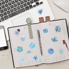 60pcs Doodle Aesthetics Waterproof Stickers Pack For Adults