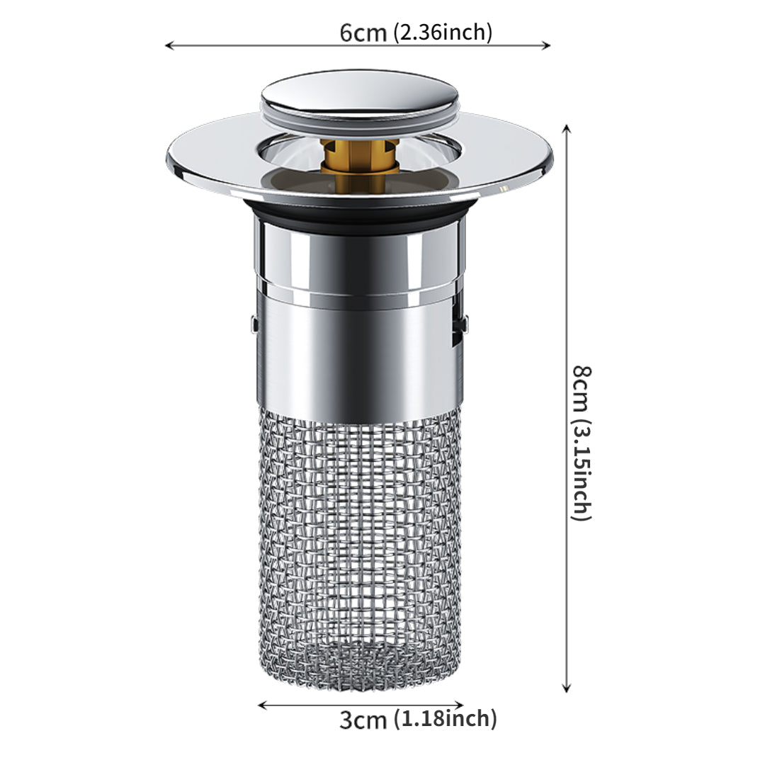 Stainless Steel Floor Drain Press Type Sink Stopper