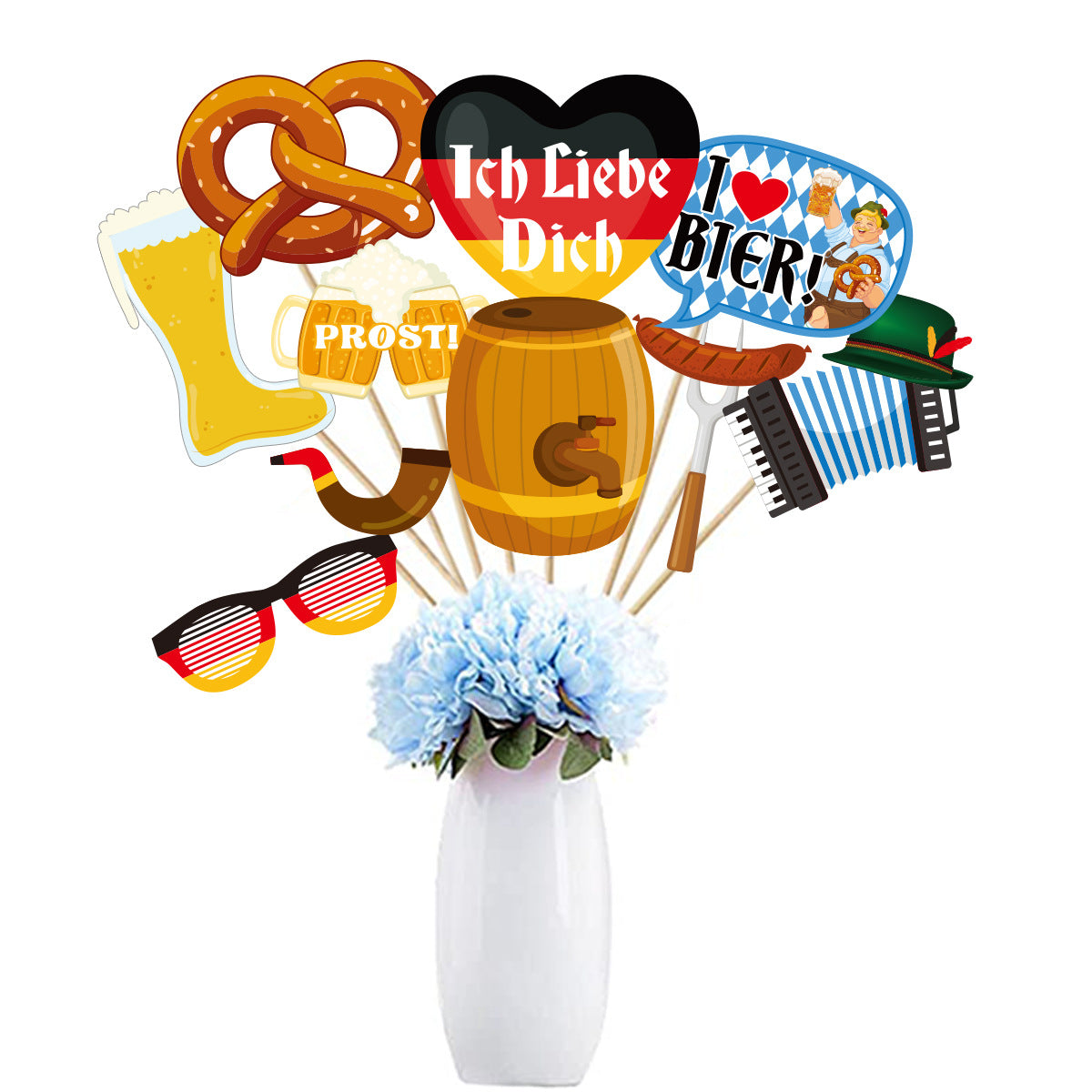 21pcs Oktoberfest Party Decoration Photography Props