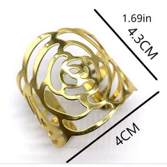 Rose Type Napkin Ring for Wedding Hotel Restaurant - 1pc