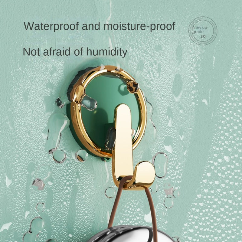 4pcs Adhesive Bathroom Towel Hook Strong Punch Sticky Toilet Wall Non-marking