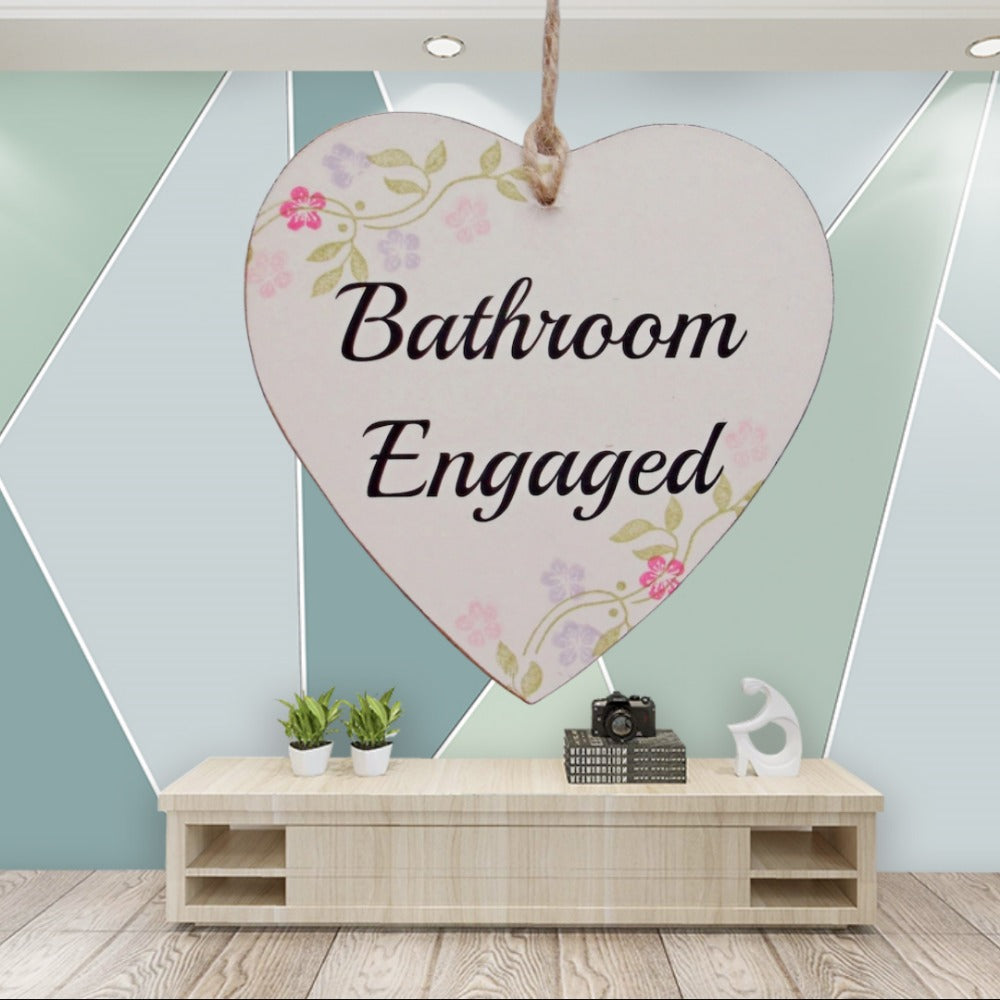 Floral Vacant Double Sided Bathroom Toilet Sign