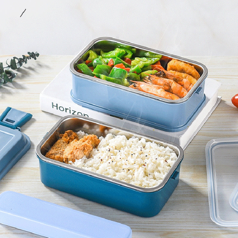 1pc SUS304 Insulated 2 Layers Lunch Box Good looking Appearance Lunch Box