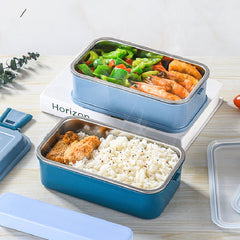 1pc SUS304 Insulated 2 Layers Lunch Box Good looking Appearance Lunch Box