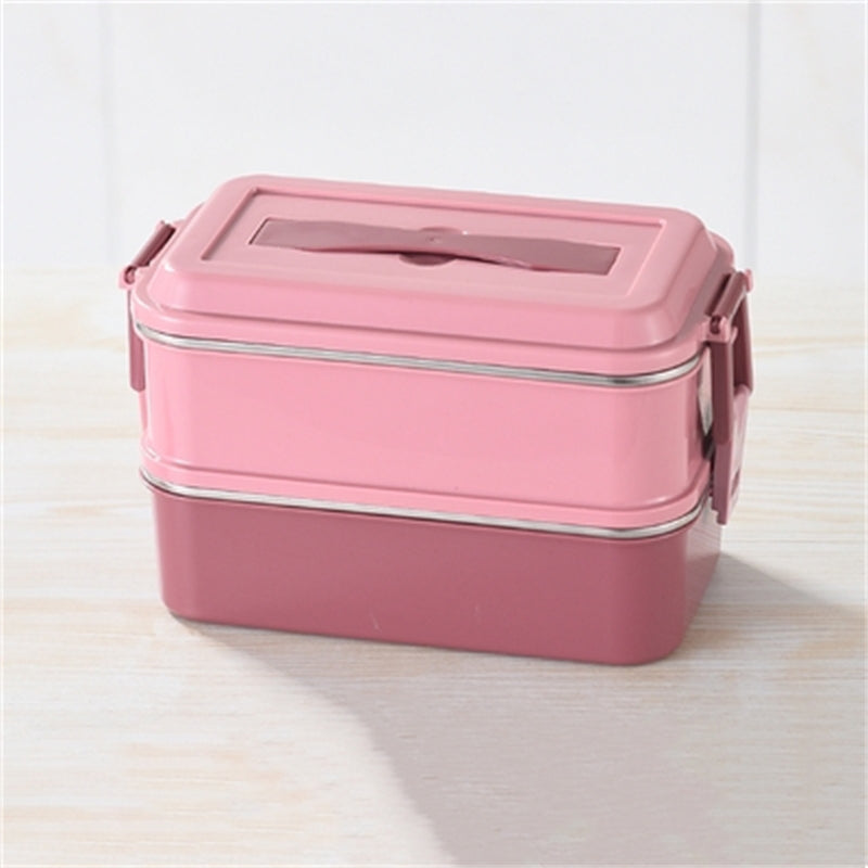 1pc SUS304 Insulated 2 Layers Lunch Box Good looking Appearance Lunch Box