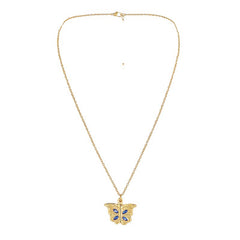 Women's Butterfly I Love You Heart Box Pendant Necklace Gift