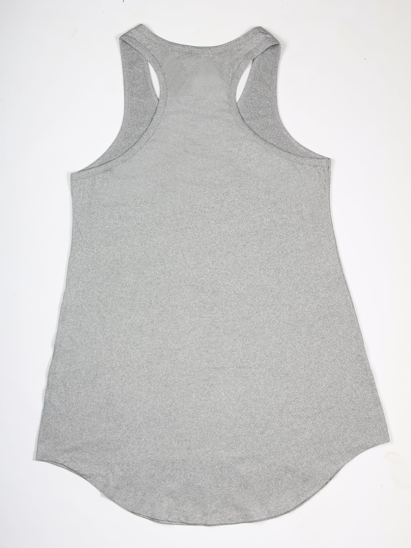  Cat & Slogan Print Nightdress Scoop Neck Stretch Tank Sleep Dress