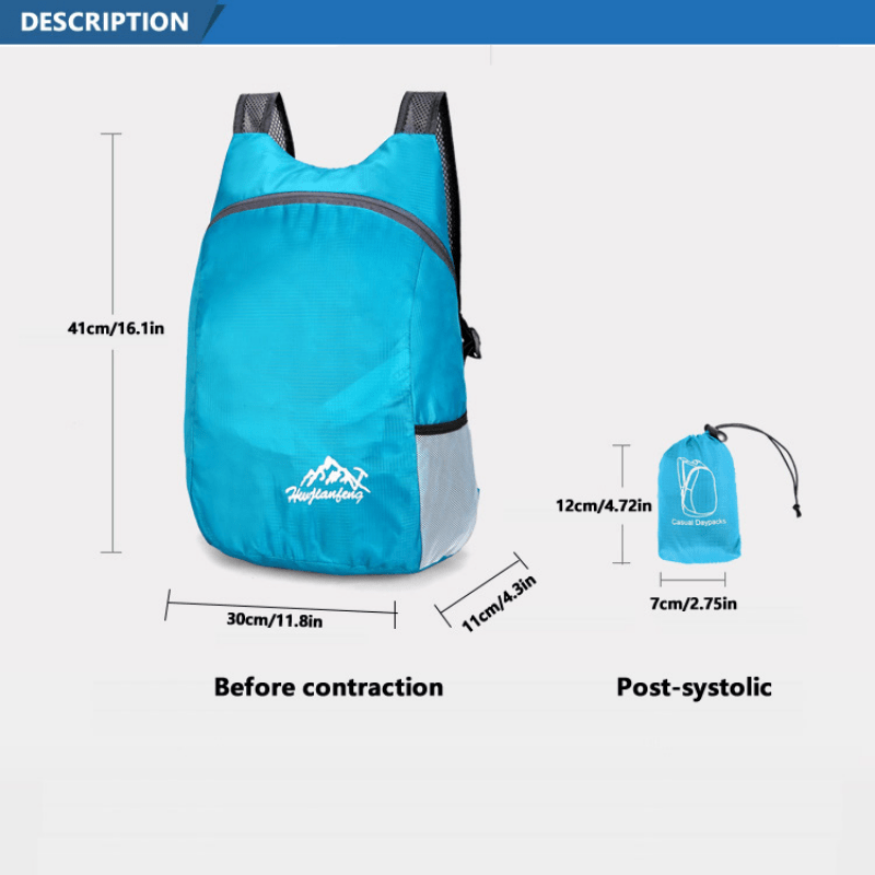 Water Resistant Hiking Daypack Lightweight Backpack for Outdoor Travel