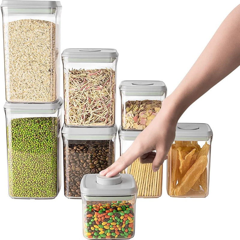 Stackable Food Container Clear Food Storage Jar Kit