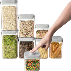 Stackable Food Container Clear Food Storage Jar Kit