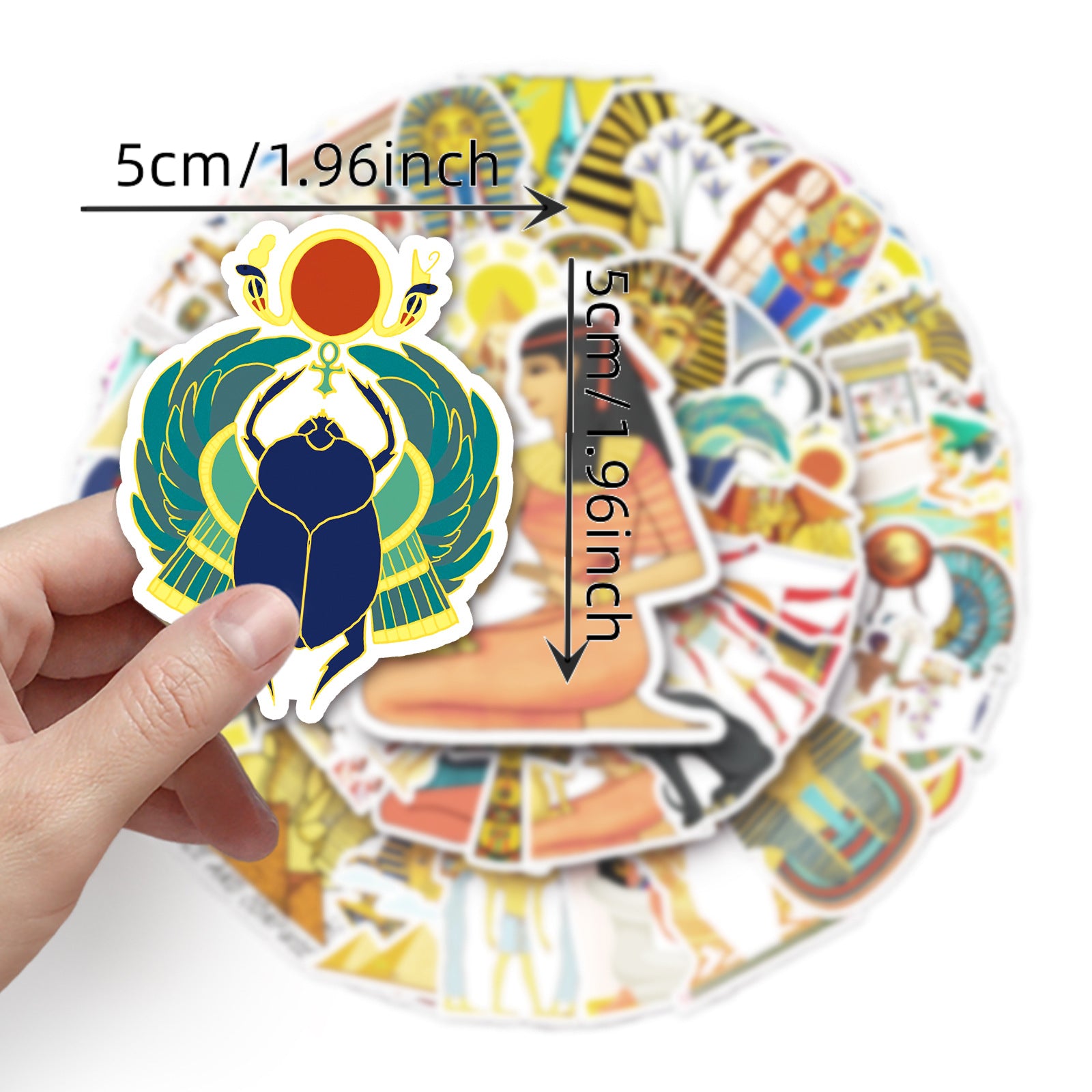 50pcs Mysterious Egypt Cartoon Stickers Decorative DIY Creative Toys