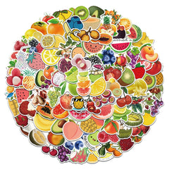 100pcs Cartoon Fruit Stickers Waterproof Vinyl Stickers For Water Bottle Laptop
