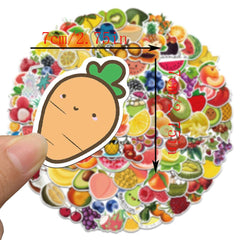 100pcs Cartoon Fruit Stickers Waterproof Vinyl Stickers For Water Bottle Laptop