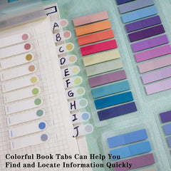 Clear Sticky Note Tabs for Books & Binders, Writable & Repositionable
