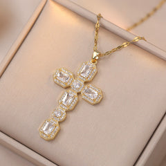 Girl's Rhinestone Pendant Necklace for Banquet Party