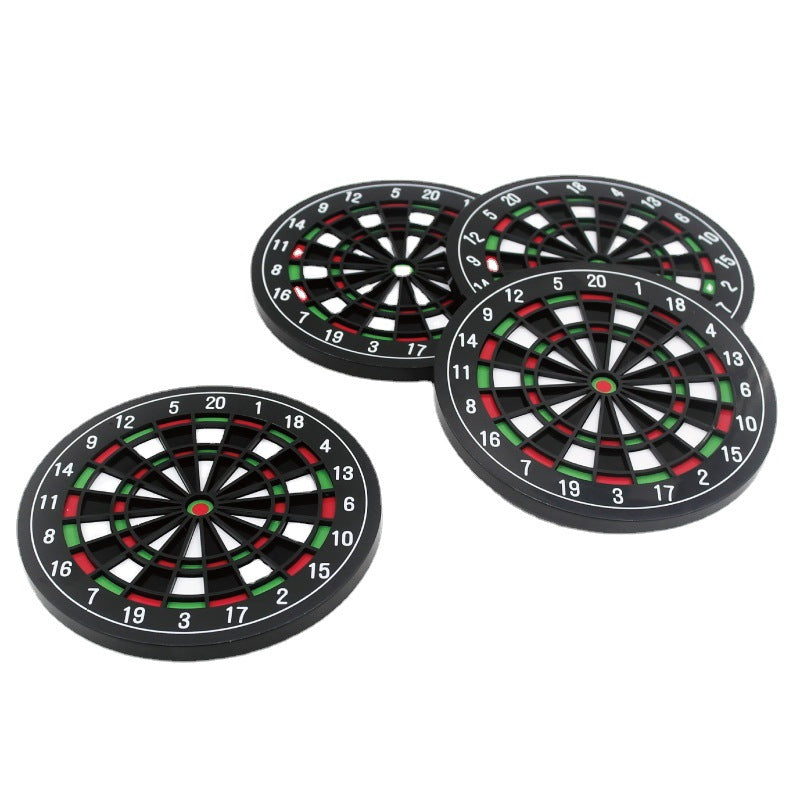4Pcs Beer Dart Plate Coasters Set ABS Plastic Personalized Beer Gift