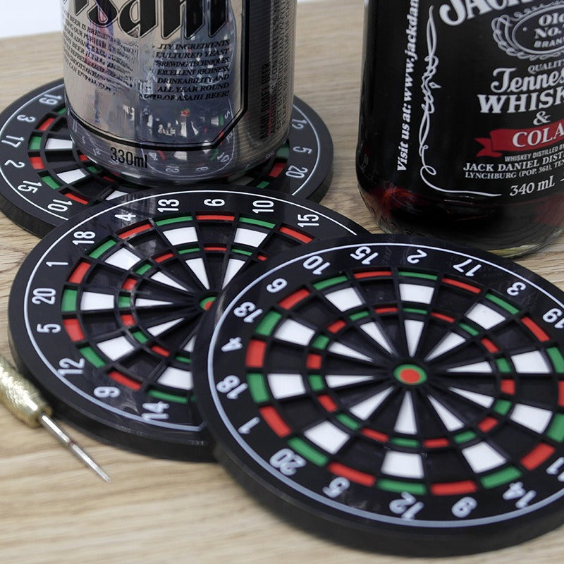 4Pcs Beer Dart Plate Coasters Set ABS Plastic Personalized Beer Gift
