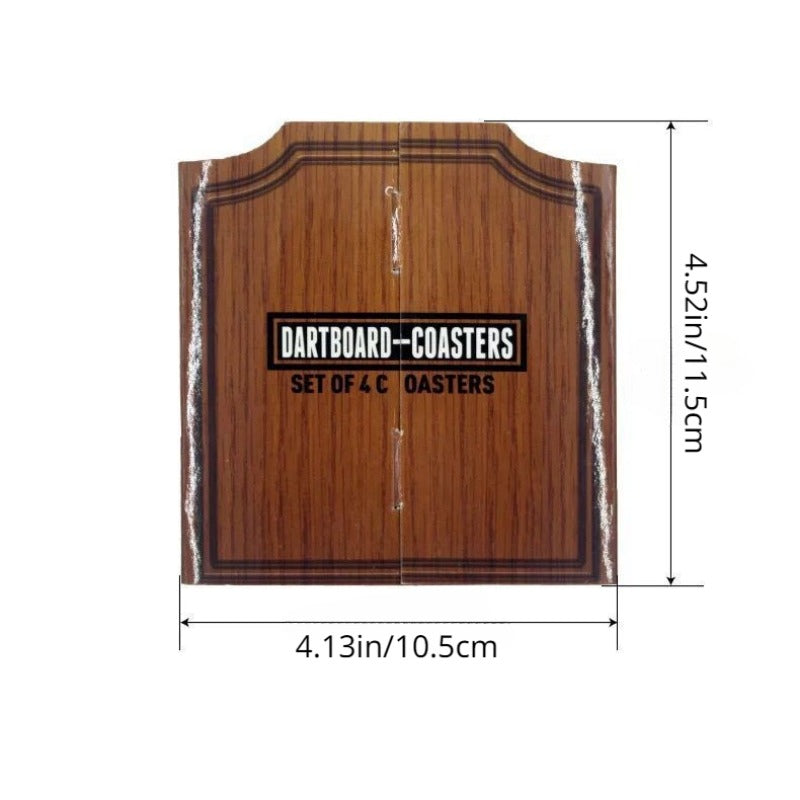 4Pcs Beer Dart Plate Coasters Set ABS Plastic Personalized Beer Gift