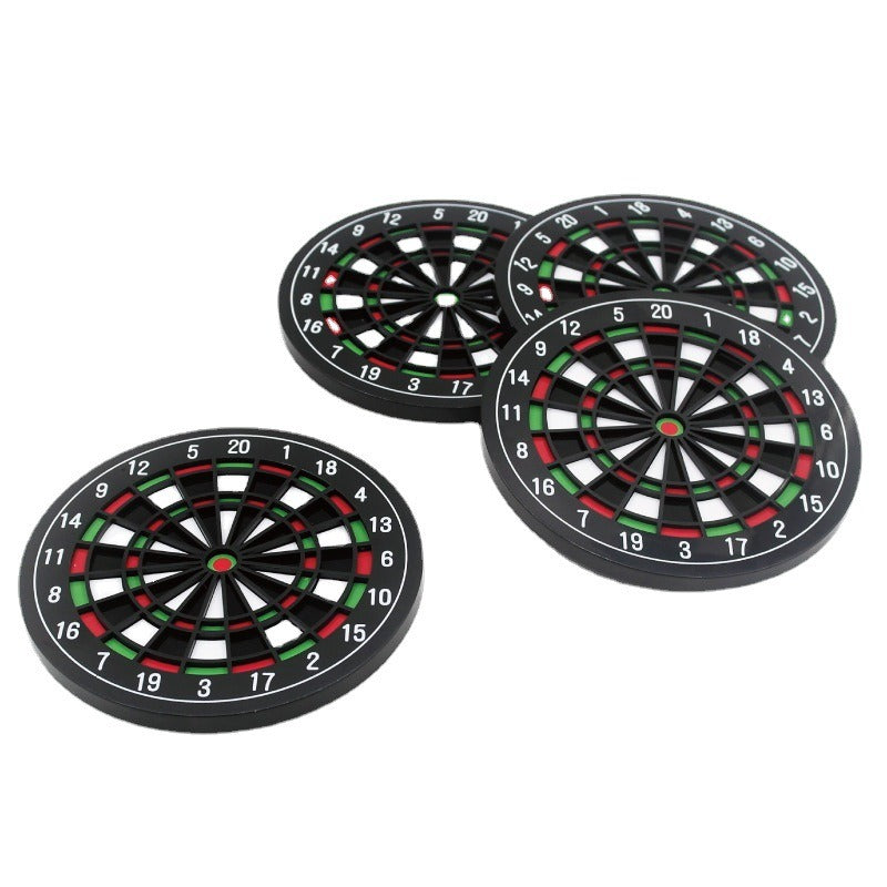 4Pcs Beer Dart Plate Coasters Set ABS Plastic Personalized Beer Gift