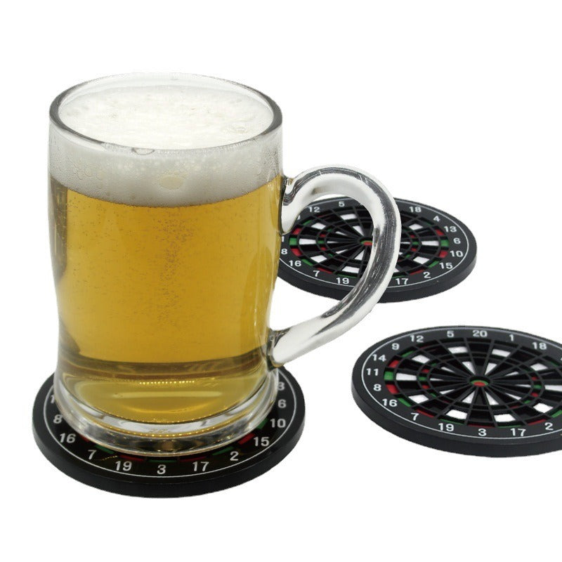 4Pcs Beer Dart Plate Coasters Set ABS Plastic Personalized Beer Gift