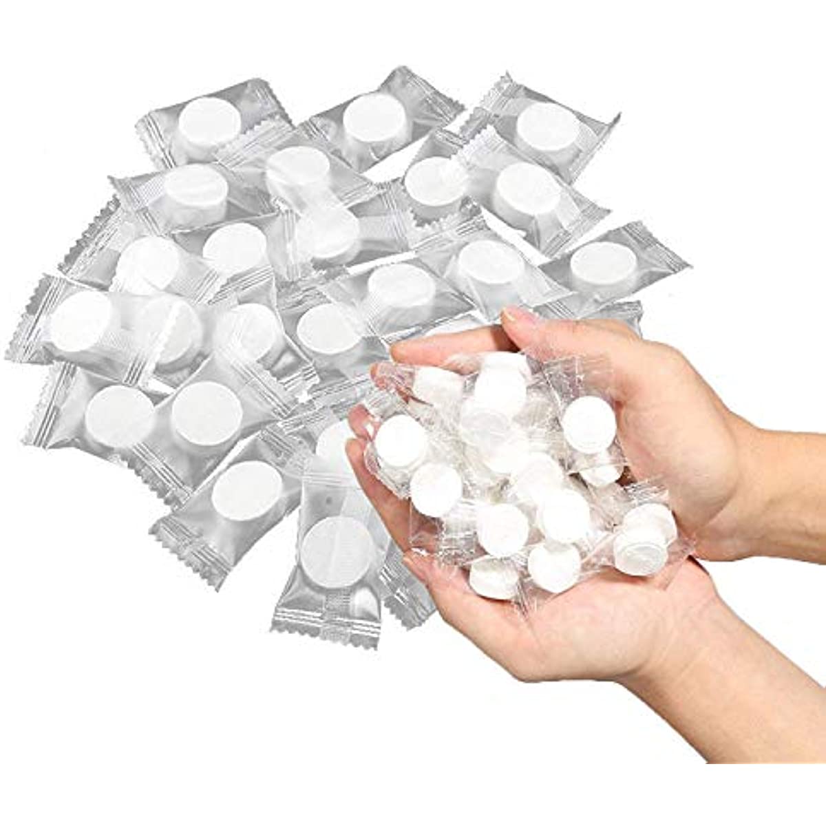 10pcs Compressed Towels Portable Disposable Mini Tissue Tablets Travel Camping
