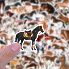 60pcs Horse Graffiti Stickers Pack Waterproof Vintage Bumper Stickers