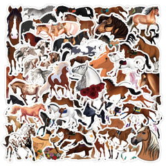 60pcs Horse Graffiti Stickers Pack Waterproof Vintage Bumper Stickers