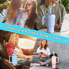 10pcs Colorful Straw Cover Caps For 30oz 40oz Tumbler