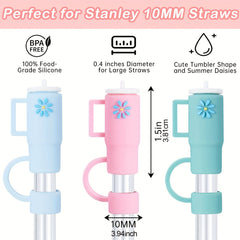 10pcs Colorful Straw Cover Caps For 30oz 40oz Tumbler
