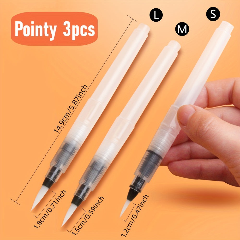 Watercolor Brushes Set 15-Inch Total Length High Nylon Large Capacity