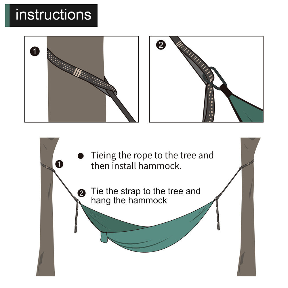2pcs Hammock Straps for Outdoor Adventures