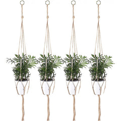 Greening Flower Pots Hemp Rope Hanging Nets Hand Woven