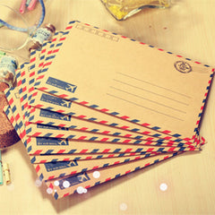 8pcs Retro Brown Envelopes Classic Style Pack