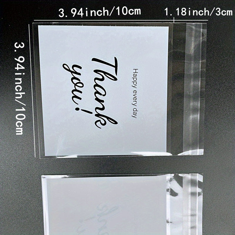 100pcs Large Thank You Opp Ziplock Bag Gift Candy Packaging 13x10cm