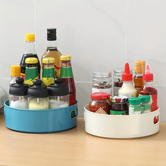 360 Degree Rotary Storage Rack Spice Tray Seasoning Box Cosmetics