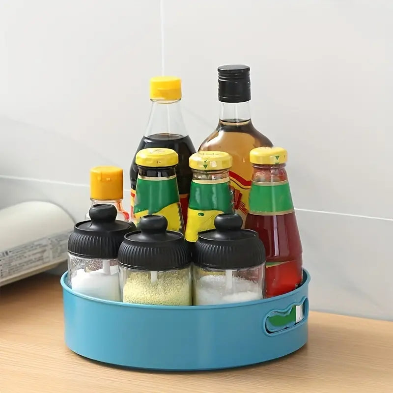 360 Degree Rotary Storage Rack Spice Tray Seasoning Box Cosmetics