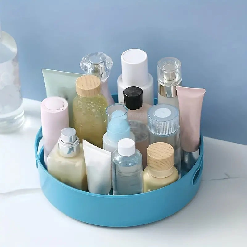 360 Degree Rotary Storage Rack Spice Tray Seasoning Box Cosmetics