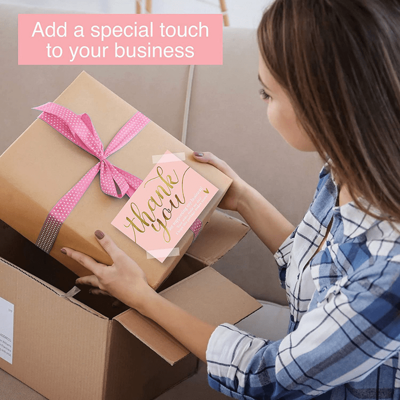 50 Sheets Thank You For Supporting My Small Business Thank You Card