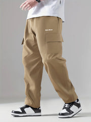 Cargo Pants Men Flap Pocket Loose Casual Outdoor Work Pants